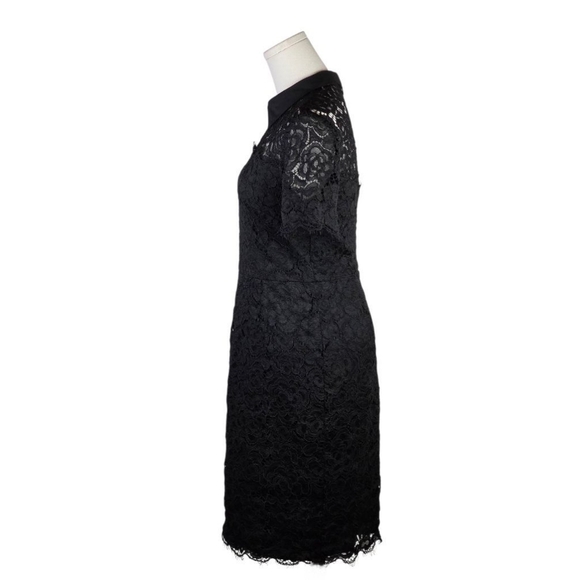 Karl Lagerfeld Paris Black Lace Sheath Dress 4 Elegant Cocktail Party - Picture 3 of 10